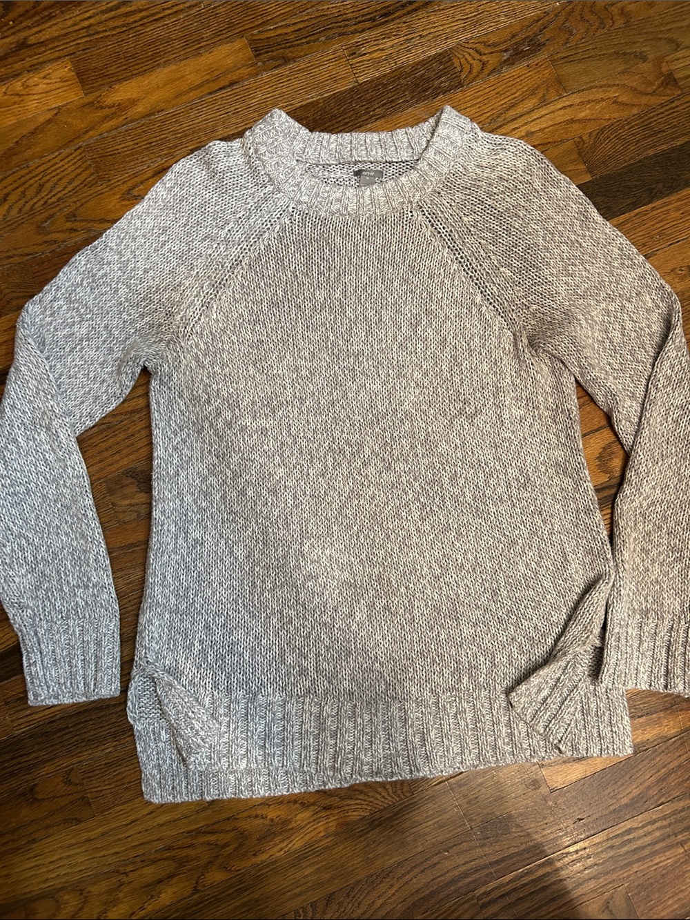 aerie Marled Light Gray Crewneck Sweater